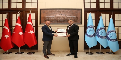 Gölbaşı Belediye Başkanı Ramazan Şimşek, Rektörümüz Prof. Dr. Musa Yıldız’ı Ziyaret Etti